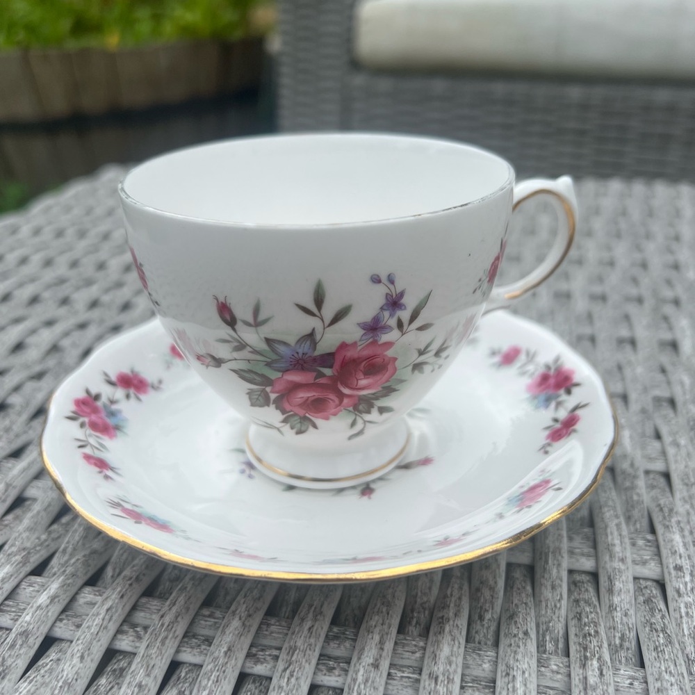 Vintage Queen Anne Teacup and Saucer Set
